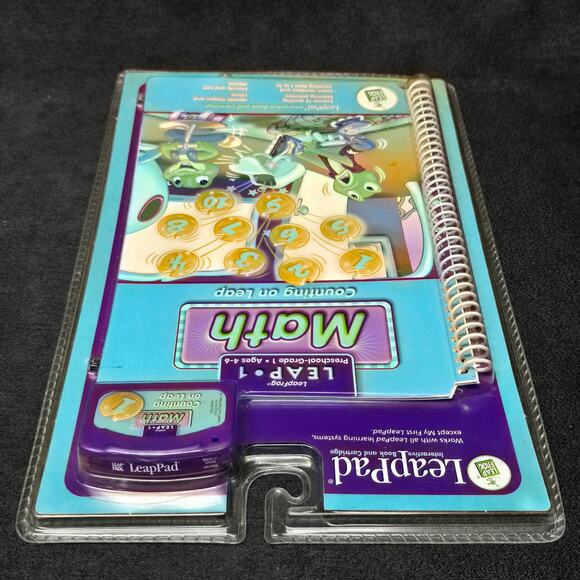 Leap Pad Leap 1 Math Preschool Grade 1 Ages 4-6 Counting Leap Book & Cartridge - Picture 3 of 5